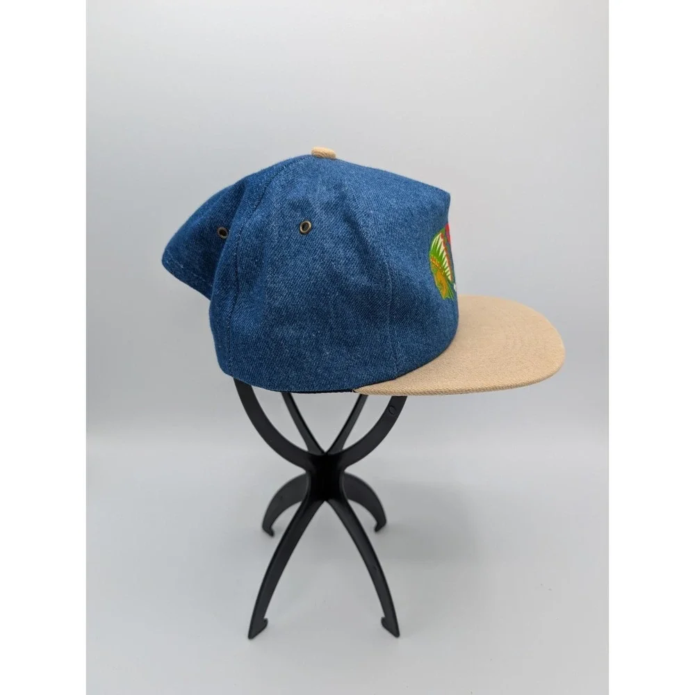 Vintage 1998 denim Camp Mitigwa 75th‎ anniversary SnapBack hat K Products